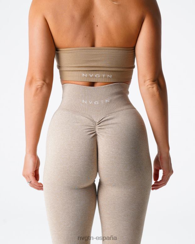 aptitud física mujer NVGTN HB2N2563 beige leggins sin costuras