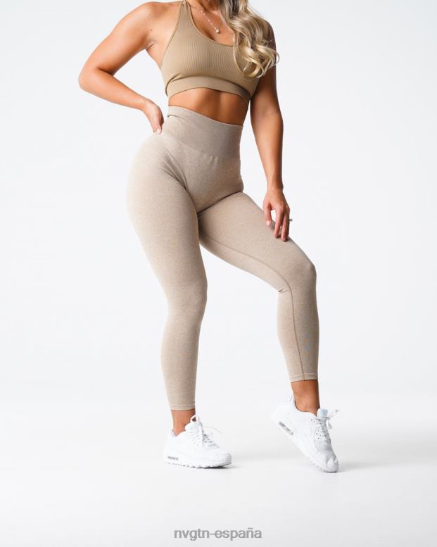 aptitud física mujer NVGTN HB2N2563 beige leggins sin costuras