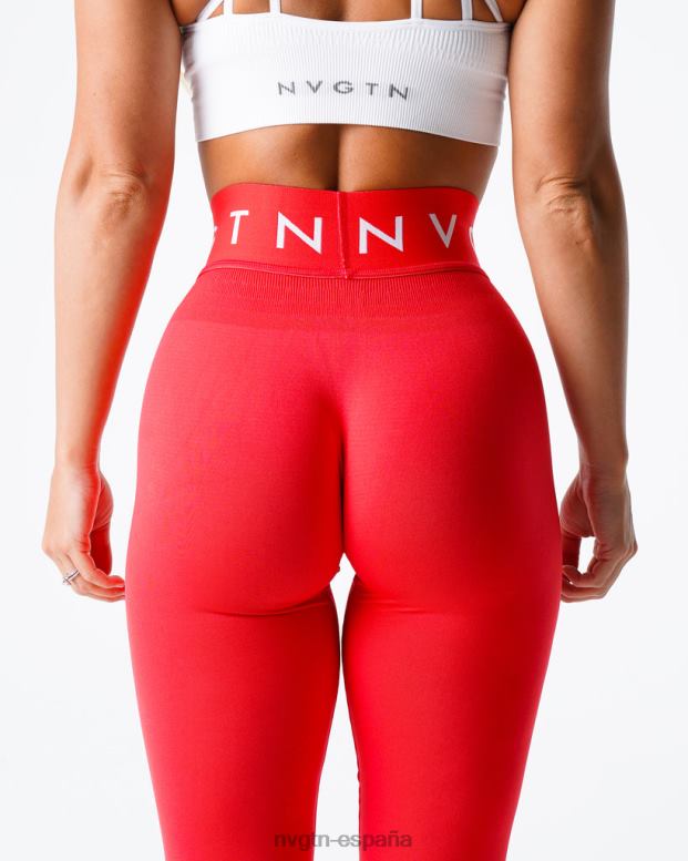 aptitud física mujer NVGTN HB2N2570 escarlata leggings deportivos sin costuras