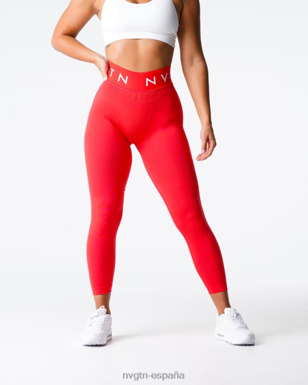 aptitud física mujer NVGTN HB2N2570 escarlata leggings deportivos sin costuras