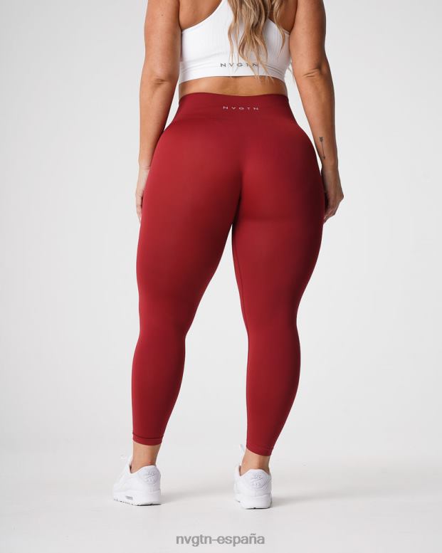 aptitud física mujer NVGTN HB2N2574 carmín leggins lisos sin costuras