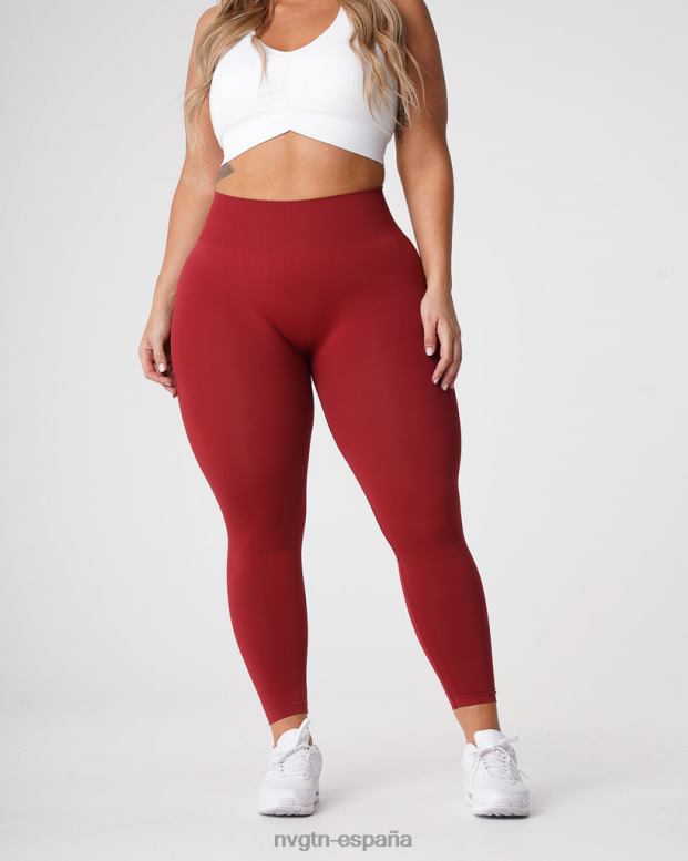 aptitud física mujer NVGTN HB2N2574 carmín leggins lisos sin costuras