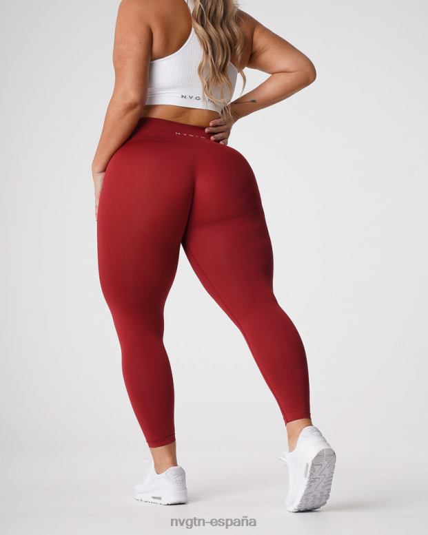 aptitud física mujer NVGTN HB2N2574 carmín leggins lisos sin costuras