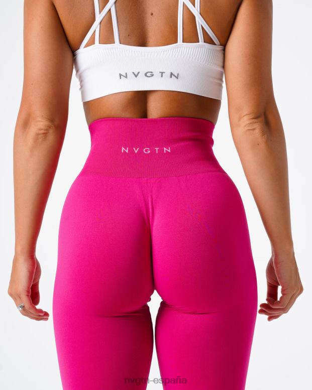 aptitud física mujer NVGTN HB2N2576 magenta leggins lisos sin costuras