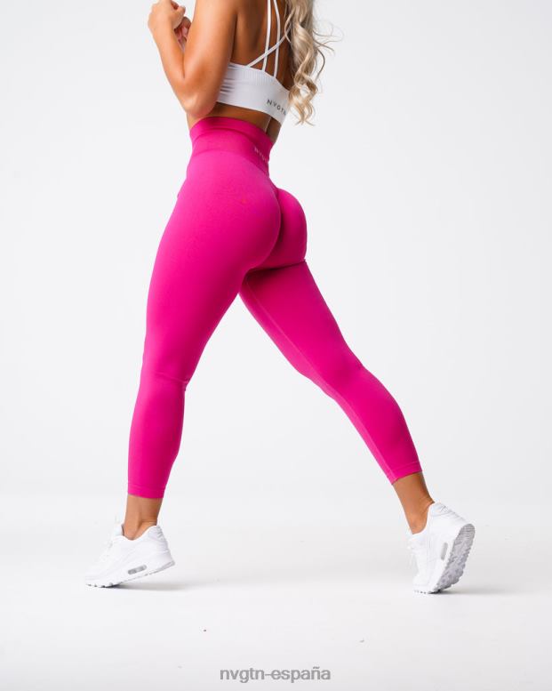 aptitud física mujer NVGTN HB2N2576 magenta leggins lisos sin costuras