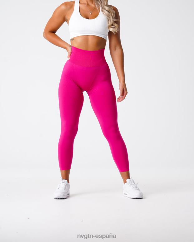 aptitud física mujer NVGTN HB2N2576 magenta leggins lisos sin costuras