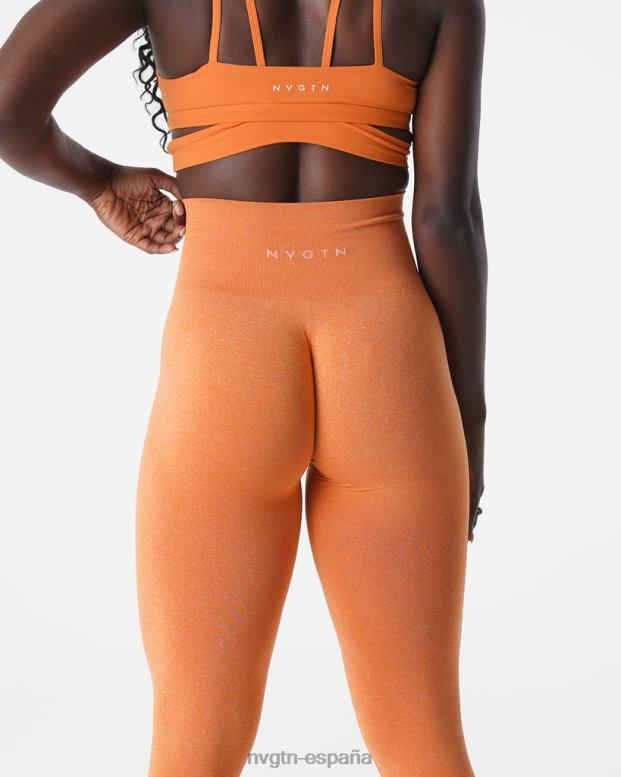 aptitud física mujer NVGTN HB2N2589 naranja quemada nv leggins sin costuras