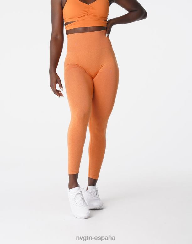 aptitud física mujer NVGTN HB2N2589 naranja quemada nv leggins sin costuras
