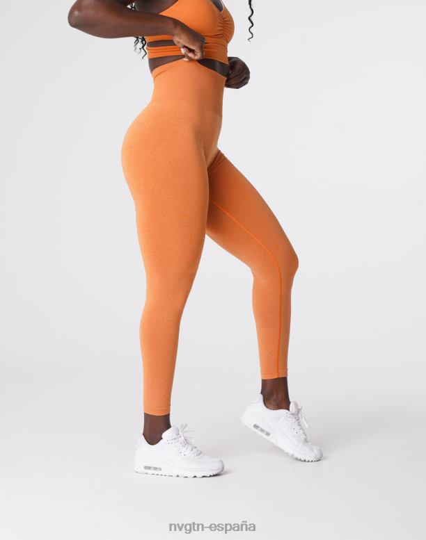 aptitud física mujer NVGTN HB2N2589 naranja quemada nv leggins sin costuras