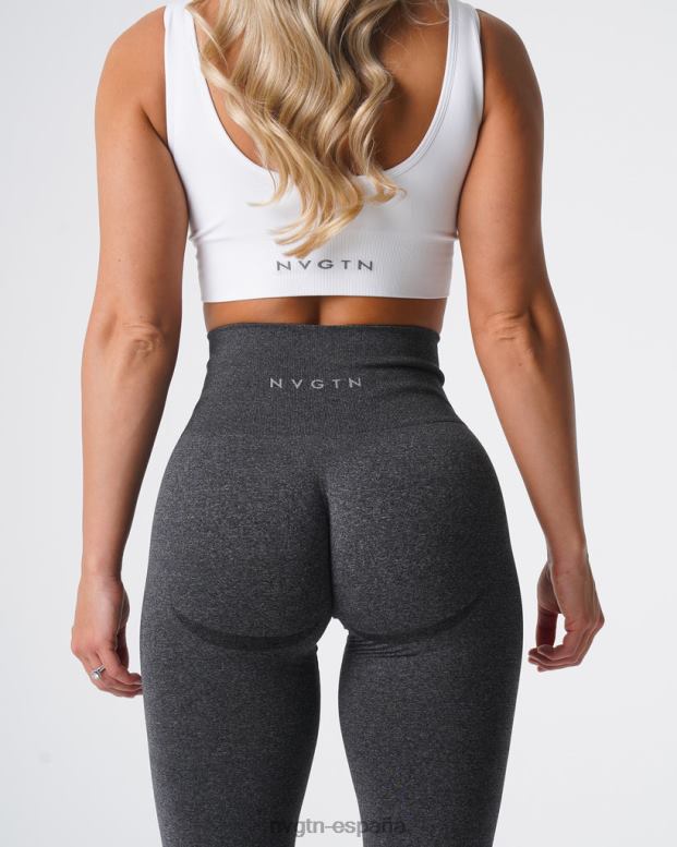 aptitud física mujer NVGTN HB2N2610 negro moteado leggins curvos sin costuras