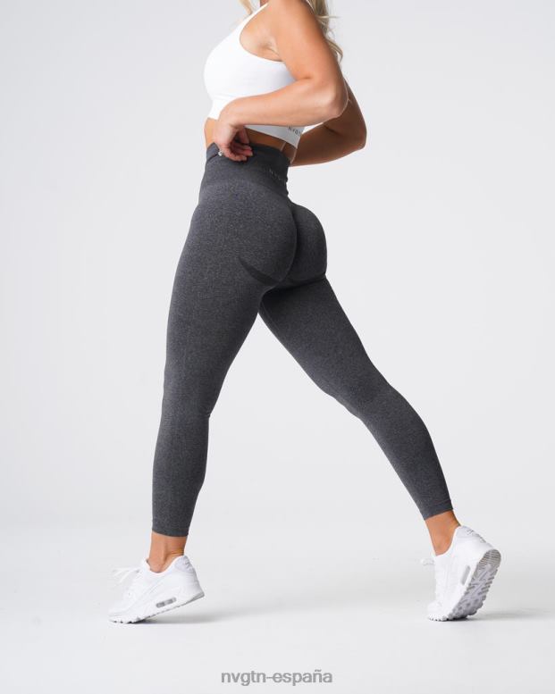 aptitud física mujer NVGTN HB2N2610 negro moteado leggins curvos sin costuras