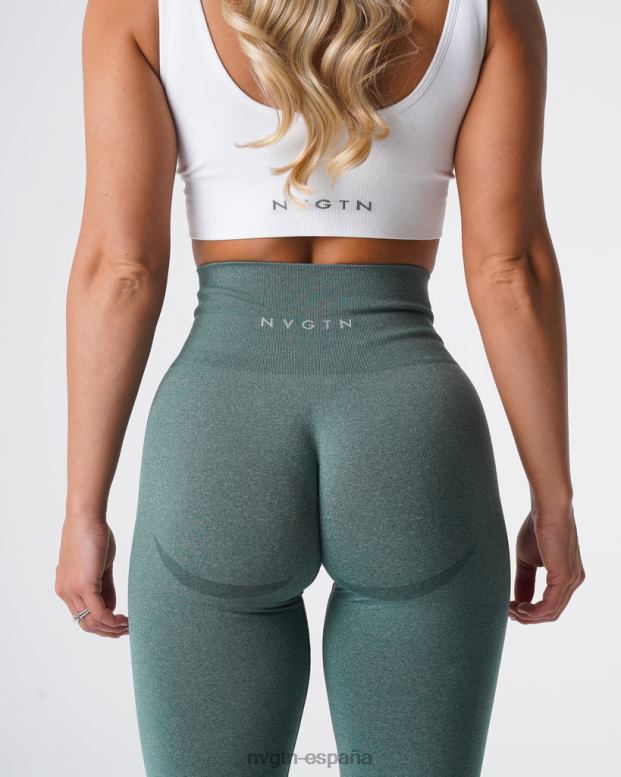 aptitud física mujer NVGTN HB2N2613 bosque verde leggins curvos sin costuras