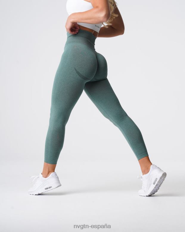 aptitud física mujer NVGTN HB2N2613 bosque verde leggins curvos sin costuras