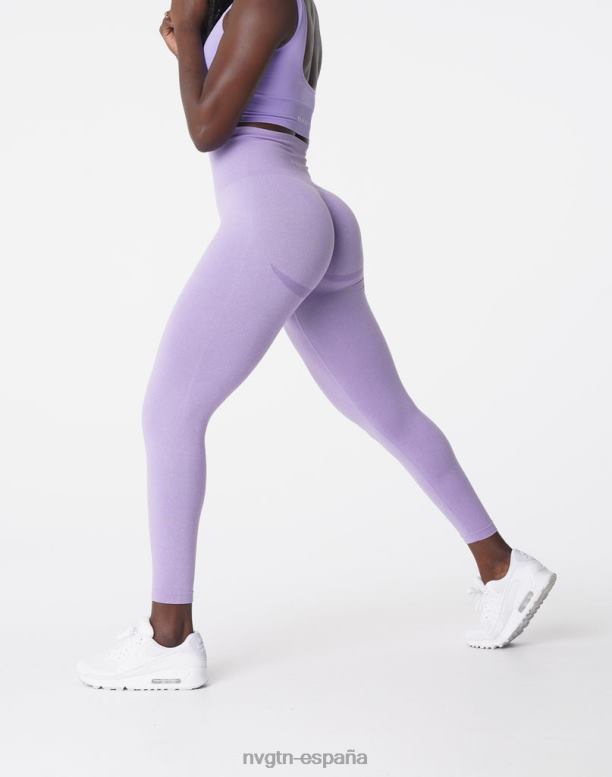aptitud física mujer NVGTN HB2N2615 lila leggins curvos sin costuras