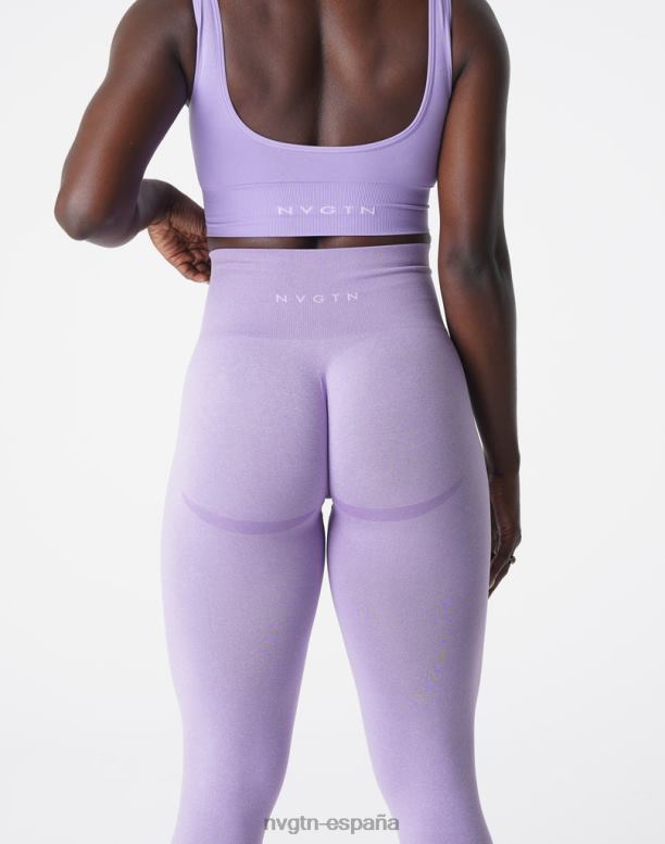 aptitud física mujer NVGTN HB2N2615 lila leggins curvos sin costuras