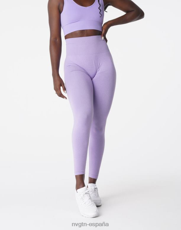 aptitud física mujer NVGTN HB2N2615 lila leggins curvos sin costuras
