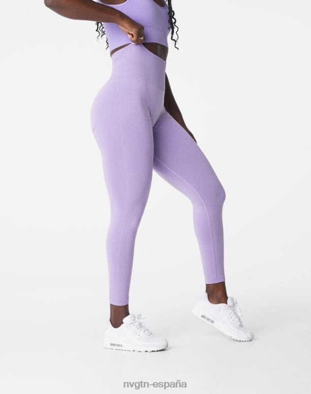 aptitud física mujer NVGTN HB2N2615 lila leggins curvos sin costuras