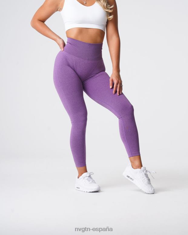 aptitud física mujer NVGTN HB2N2616 Violeta leggins curvos sin costuras