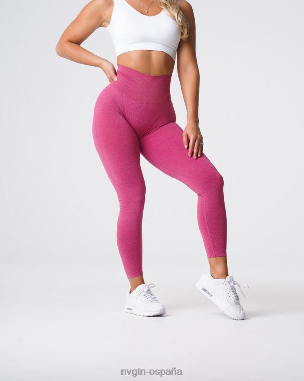 aptitud física mujer NVGTN HB2N2617 carmesí leggins curvos sin costuras