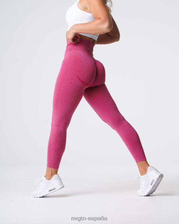 aptitud física mujer NVGTN HB2N2617 carmesí leggins curvos sin costuras
