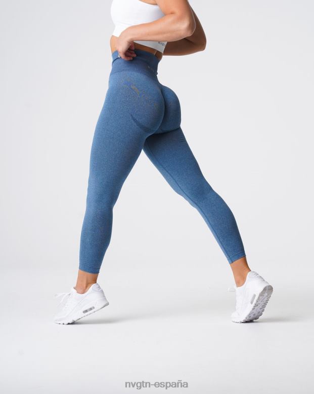 aptitud física mujer NVGTN HB2N2619 azul pizarra leggins curvos sin costuras