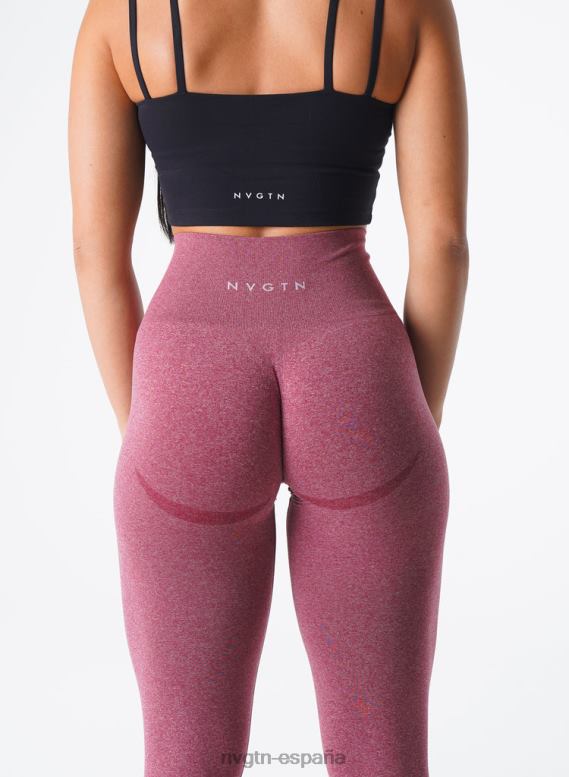 aptitud física mujer NVGTN HB2N2620 granate leggins curvos sin costuras