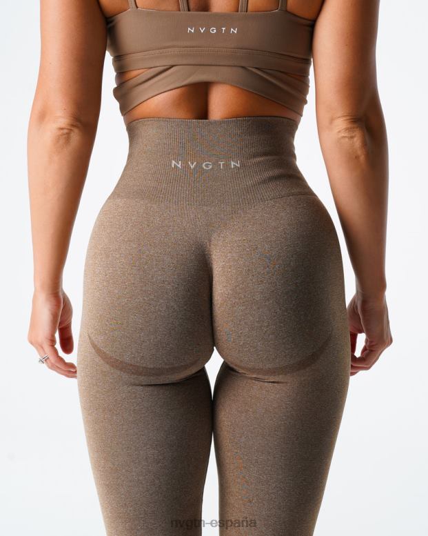 aptitud física mujer NVGTN HB2N2622 moca leggins curvos sin costuras