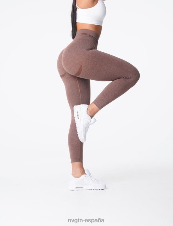 aptitud física mujer NVGTN HB2N2623 cacao leggins curvos sin costuras