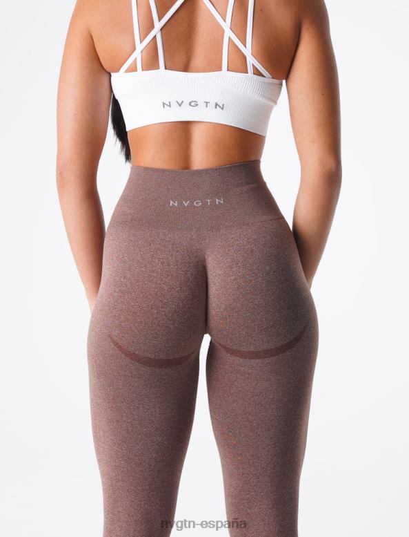 aptitud física mujer NVGTN HB2N2623 cacao leggins curvos sin costuras