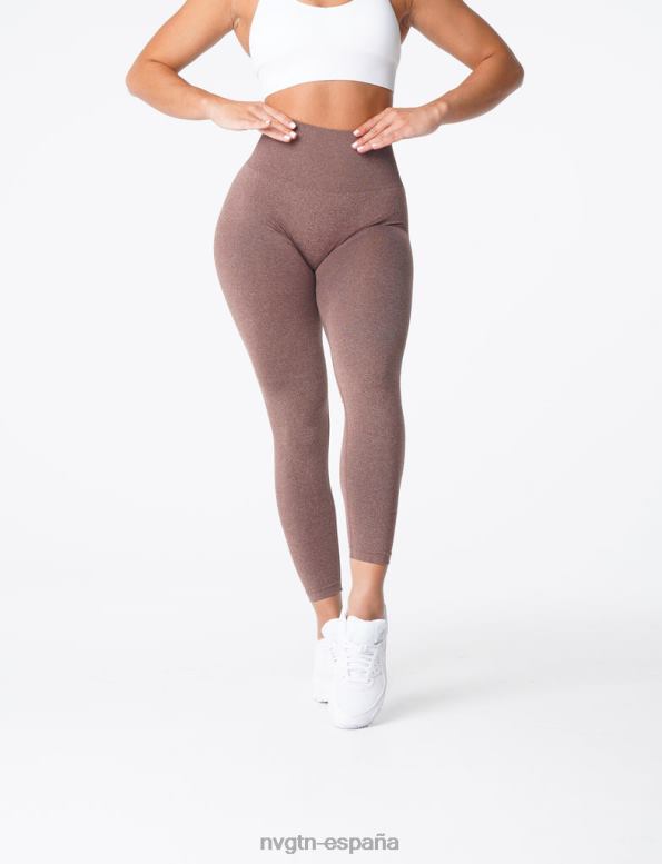aptitud física mujer NVGTN HB2N2623 cacao leggins curvos sin costuras