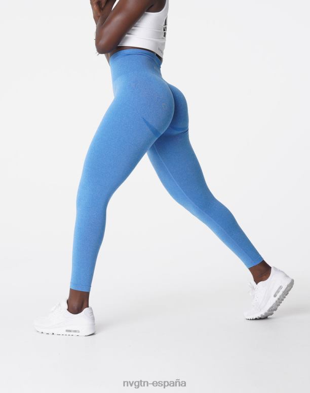 aptitud física mujer NVGTN HB2N2624 océano azul leggins curvos sin costuras