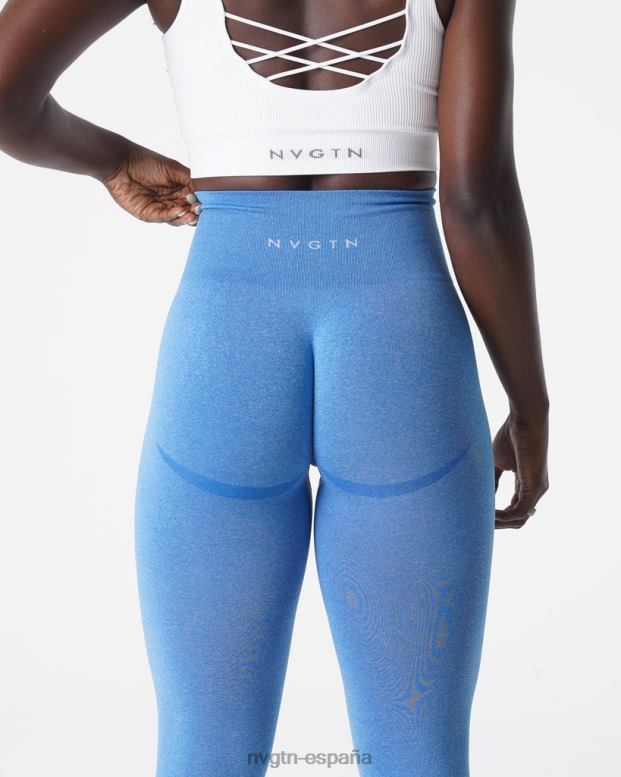 aptitud física mujer NVGTN HB2N2624 océano azul leggins curvos sin costuras