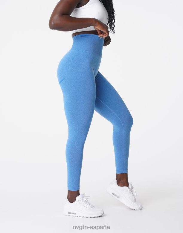 aptitud física mujer NVGTN HB2N2624 océano azul leggins curvos sin costuras