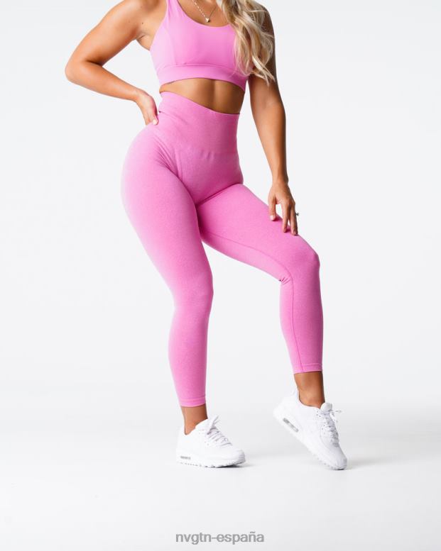 aptitud física mujer NVGTN HB2N2627 chicle rosa leggins curvos sin costuras