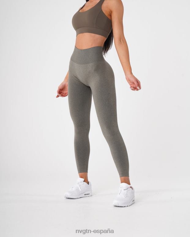 aptitud física mujer NVGTN HB2N2628 verde caqui leggins curvos sin costuras