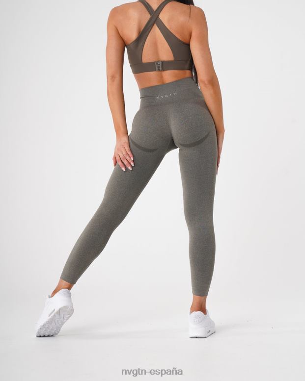 aptitud física mujer NVGTN HB2N2628 verde caqui leggins curvos sin costuras