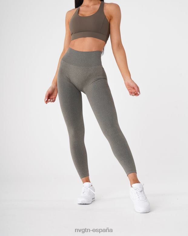 aptitud física mujer NVGTN HB2N2628 verde caqui leggins curvos sin costuras
