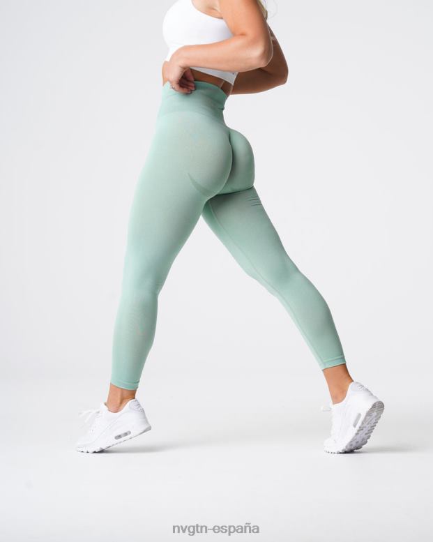 aptitud física mujer NVGTN HB2N2631 verde salvia leggins curvos sin costuras
