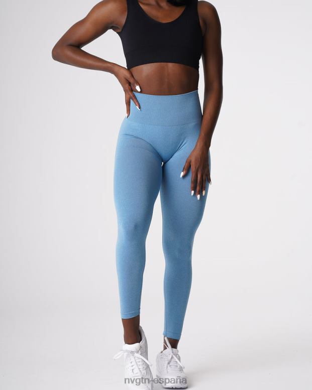 aptitud física mujer NVGTN HB2N2632 cielo azul leggins curvos sin costuras