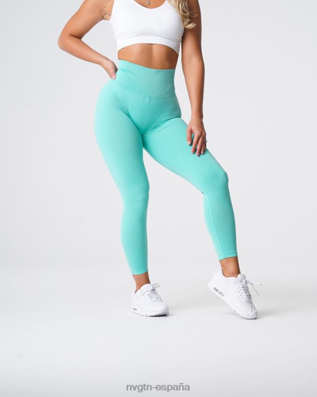 aptitud física mujer NVGTN HB2N2638 menta leggins curvos sin costuras