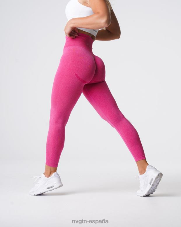 aptitud física mujer NVGTN HB2N2641 fucsia leggins curvos sin costuras
