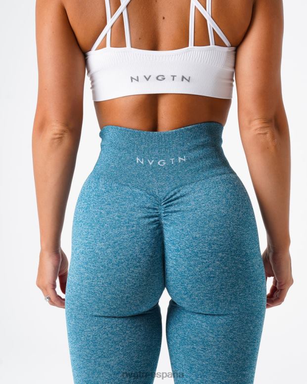 aptitud física mujer NVGTN HB2N2643 verde azulado leggins sin costuras