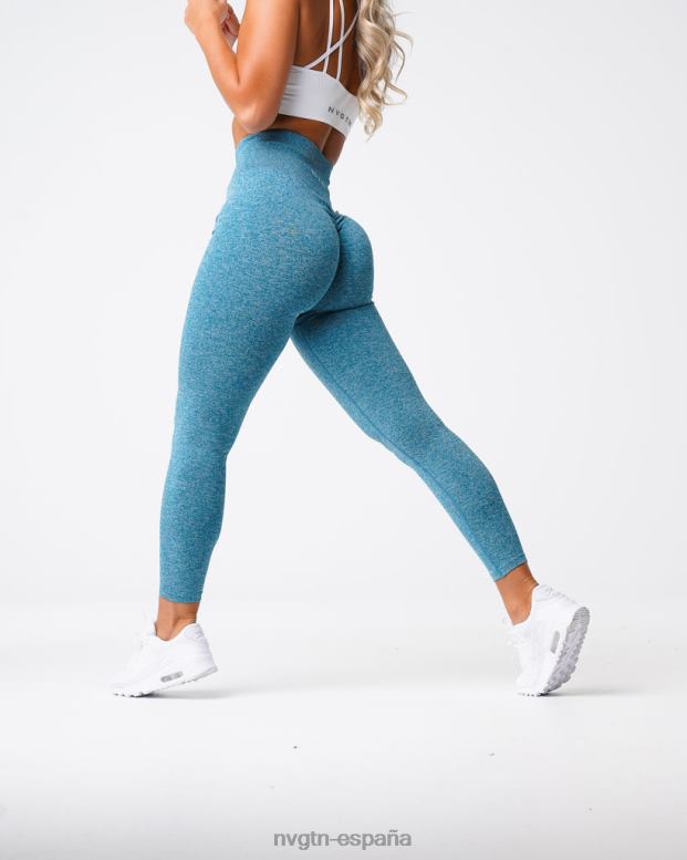 aptitud física mujer NVGTN HB2N2643 verde azulado leggins sin costuras