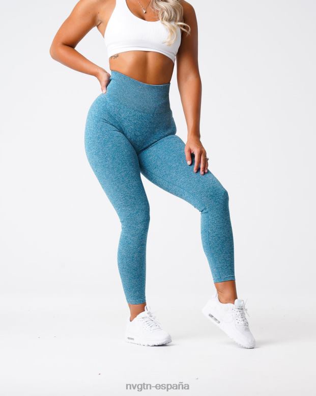 aptitud física mujer NVGTN HB2N2643 verde azulado leggins sin costuras