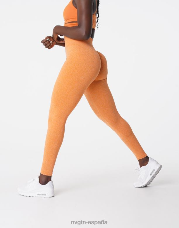 aptitud física mujer NVGTN HB2N2645 naranja atardecer leggins sin costuras