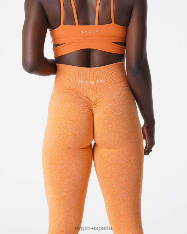 aptitud física mujer NVGTN HB2N2645 naranja atardecer leggins sin costuras