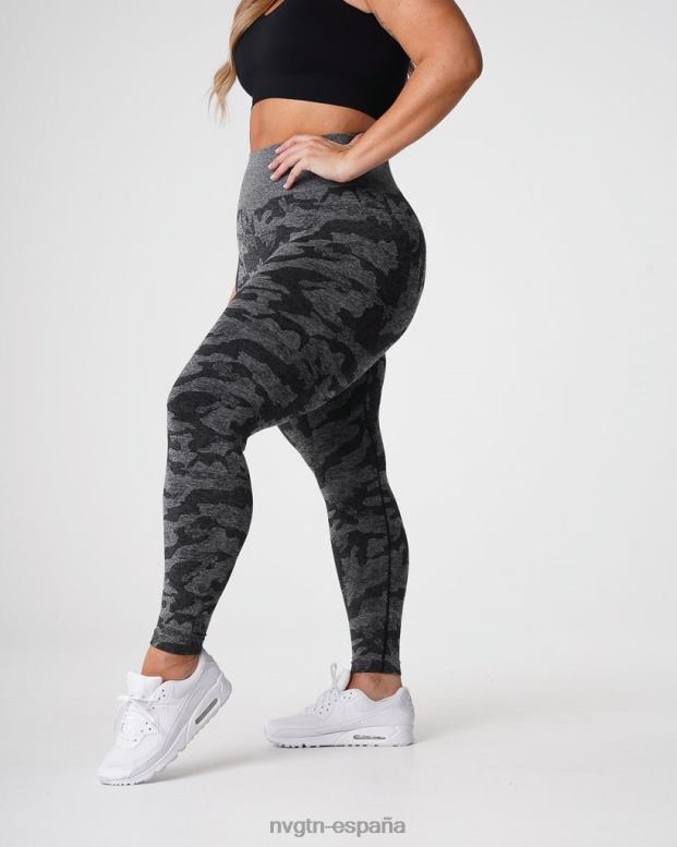 aptitud física mujer NVGTN HB2N2656 negro leggings de camuflaje sin costuras