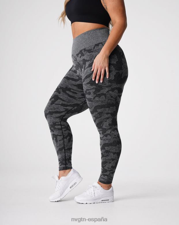 aptitud física mujer NVGTN HB2N2656 negro leggings de camuflaje sin costuras