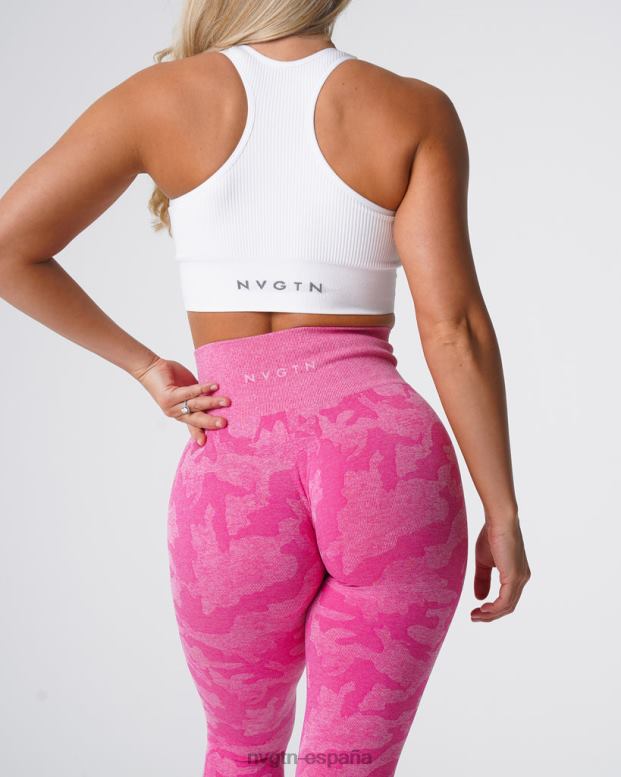 aptitud física mujer NVGTN HB2N2659 chicle rosa leggings de camuflaje sin costuras