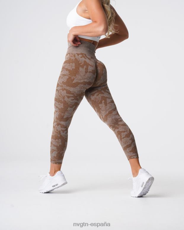 aptitud física mujer NVGTN HB2N2661 moca leggings de camuflaje sin costuras